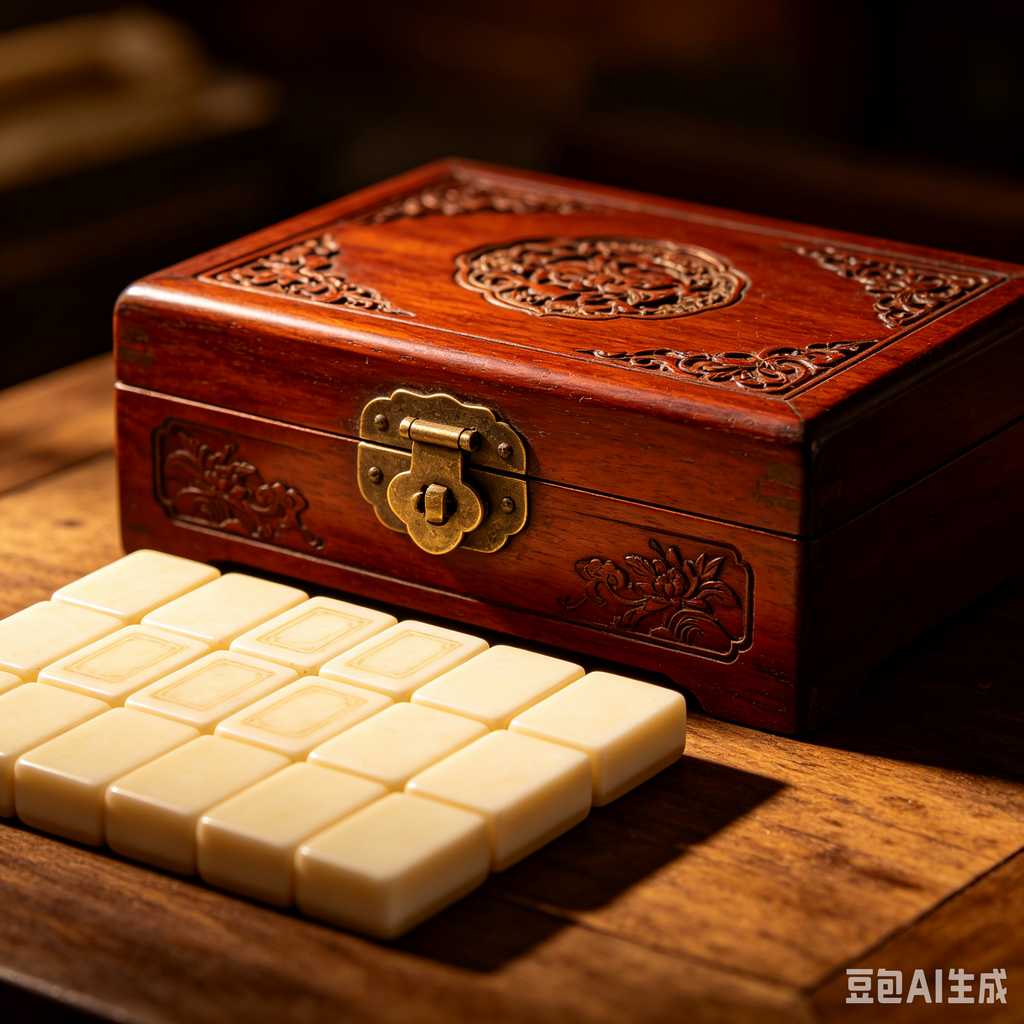simulated ivory mahjong set
